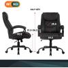 imageOffice Chairs for Heavy People Big and Tall 500lbs Wide Seat Ergonomic PU Leather Desk Chair Adjustable Rolling Swivel Executive Computer Chair with Lumbar Support Headrest Task Chair Black