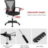 imageOffice Computer Mesh Chair Ergonomic Mid Back Swivel Rolling Desk Chair with Armrest Height Adjustable Lumbar Support x BlackBlack