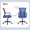 imageOffice Computer Mesh Chair Ergonomic Mid Back Swivel Rolling Desk Chair with Armrest Height Adjustable Lumbar Support x BlackBlue
