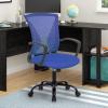 imageOffice Computer Mesh Chair Ergonomic Mid Back Swivel Rolling Desk Chair with Armrest Height Adjustable Lumbar Support x BlackBlue