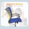 imageOffice Computer Mesh Chair Ergonomic Mid Back Swivel Rolling Desk Chair with Armrest Height Adjustable Lumbar Support x BlackBlue