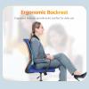 imageOffice Computer Mesh Chair Ergonomic Mid Back Swivel Rolling Desk Chair with Armrest Height Adjustable Lumbar Support x BlackBlue