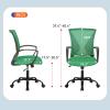 imageOffice Computer Mesh Chair Ergonomic Mid Back Swivel Rolling Desk Chair with Armrest Height Adjustable Lumbar Support x BlackGreen