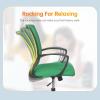 imageOffice Computer Mesh Chair Ergonomic Mid Back Swivel Rolling Desk Chair with Armrest Height Adjustable Lumbar Support x BlackGreen