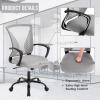 imageOffice Computer Mesh Chair Ergonomic Mid Back Swivel Rolling Desk Chair with Armrest Height Adjustable Lumbar Support x BlackGrey