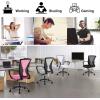 imageOffice Computer Mesh Chair Ergonomic Mid Back Swivel Rolling Desk Chair with Armrest Height Adjustable Lumbar Support x BlackPink