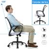 imageOffice Computer Mesh Chair Ergonomic Mid Back Swivel Rolling Desk Chair with Armrest Height Adjustable Lumbar Support x BlackWhite