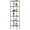 imagePayLessHere  6Tier Wire Shelf with Wheels  48quotx18quotx82quot  Chrome  Adjustable Racks  HeavyDuty Storage Shelves Holds Upto 510 lbs  RustResistant NoTool Assembly  for Home Garage ShelvingBlack