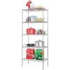 imagePayLessHere  6Tier Wire Shelf with Wheels  48quotx18quotx82quot  Chrome  Adjustable Racks  HeavyDuty Storage Shelves Holds Upto 510 lbs  RustResistant NoTool Assembly  for Home Garage ShelvingChrome