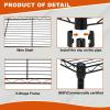 imagePayLessHere  6Tier Wire Shelf with Wheels  48quotx18quotx82quot  Chrome  Adjustable Racks  HeavyDuty Storage Shelves Holds Upto 510 lbs  RustResistant NoTool Assembly  for Home Garage ShelvingBlack