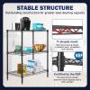 imagePayLessHere  6Tier Wire Shelf with Wheels  48quotx18quotx82quot  Chrome  Adjustable Racks  HeavyDuty Storage Shelves Holds Upto 510 lbs  RustResistant NoTool Assembly  for Home Garage ShelvingBlack