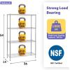 imagePayLessHere  6Tier Wire Shelf with Wheels  48quotx18quotx82quot  Chrome  Adjustable Racks  HeavyDuty Storage Shelves Holds Upto 510 lbs  RustResistant NoTool Assembly  for Home Garage ShelvingChrome
