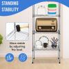 imagePayLessHere  6Tier Wire Shelf with Wheels  48quotx18quotx82quot  Chrome  Adjustable Racks  HeavyDuty Storage Shelves Holds Upto 510 lbs  RustResistant NoTool Assembly  for Home Garage ShelvingChrome