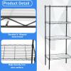 imagePayLessHere  6Tier Wire Shelf with Wheels  48quotx18quotx82quot  Chrome  Adjustable Racks  HeavyDuty Storage Shelves Holds Upto 510 lbs  RustResistant NoTool Assembly  for Home Garage ShelvingBlack