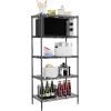 imagePayLessHere  6Tier Wire Shelf with Wheels  48quotx18quotx82quot  Chrome  Adjustable Racks  HeavyDuty Storage Shelves Holds Upto 510 lbs  RustResistant NoTool Assembly  for Home Garage ShelvingBlack