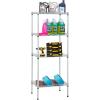 imagePayLessHere  6Tier Wire Shelf with Wheels  48quotx18quotx82quot  Chrome  Adjustable Racks  HeavyDuty Storage Shelves Holds Upto 510 lbs  RustResistant NoTool Assembly  for Home Garage ShelvingChrome