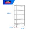 imagePayLessHere  6Tier Wire Shelf with Wheels  48quotx18quotx82quot  Chrome  Adjustable Racks  HeavyDuty Storage Shelves Holds Upto 510 lbs  RustResistant NoTool Assembly  for Home Garage ShelvingChrome