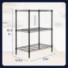 imagePayLessHere  6Tier Wire Shelf with Wheels  48quotx18quotx82quot  Chrome  Adjustable Racks  HeavyDuty Storage Shelves Holds Upto 510 lbs  RustResistant NoTool Assembly  for Home Garage ShelvingBlack