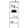 imagePayLessHere  6Tier Wire Shelf with Wheels  48quotx18quotx82quot  Chrome  Adjustable Racks  HeavyDuty Storage Shelves Holds Upto 510 lbs  RustResistant NoTool Assembly  for Home Garage ShelvingChrome