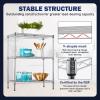 imagePayLessHere  6Tier Wire Shelf with Wheels  48quotx18quotx82quot  Chrome  Adjustable Racks  HeavyDuty Storage Shelves Holds Upto 510 lbs  RustResistant NoTool Assembly  for Home Garage ShelvingChrome