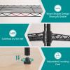 imagePayLessHere  6Tier Wire Shelf with Wheels  48quotx18quotx82quot  Chrome  Adjustable Racks  HeavyDuty Storage Shelves Holds Upto 510 lbs  RustResistant NoTool Assembly  for Home Garage ShelvingBlack