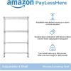 imagePayLessHere  6Tier Wire Shelf with Wheels  48quotx18quotx82quot  Chrome  Adjustable Racks  HeavyDuty Storage Shelves Holds Upto 510 lbs  RustResistant NoTool Assembly  for Home Garage ShelvingChrome