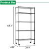 imagePayLessHere  6Tier Wire Shelf with Wheels  48quotx18quotx82quot  Chrome  Adjustable Racks  HeavyDuty Storage Shelves Holds Upto 510 lbs  RustResistant NoTool Assembly  for Home Garage ShelvingBlack