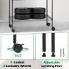 imagePayLessHere  6Tier Wire Shelf with Wheels  48quotx18quotx82quot  Chrome  Adjustable Racks  HeavyDuty Storage Shelves Holds Upto 510 lbs  RustResistant NoTool Assembly  for Home Garage ShelvingBlack