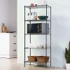 imagePayLessHere  6Tier Wire Shelf with Wheels  48quotx18quotx82quot  Chrome  Adjustable Racks  HeavyDuty Storage Shelves Holds Upto 510 lbs  RustResistant NoTool Assembly  for Home Garage ShelvingBlack