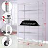 imagePayLessHere  6Tier Wire Shelf with Wheels  48quotx18quotx82quot  Chrome  Adjustable Racks  HeavyDuty Storage Shelves Holds Upto 510 lbs  RustResistant NoTool Assembly  for Home Garage ShelvingChrome
