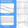 imagePayLessHere  6Tier Wire Shelf with Wheels  48quotx18quotx82quot  Chrome  Adjustable Racks  HeavyDuty Storage Shelves Holds Upto 510 lbs  RustResistant NoTool Assembly  for Home Garage ShelvingChrome