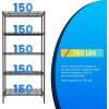 imagePayLessHere  6Tier Wire Shelf with Wheels  48quotx18quotx82quot  Chrome  Adjustable Racks  HeavyDuty Storage Shelves Holds Upto 510 lbs  RustResistant NoTool Assembly  for Home Garage ShelvingBlack