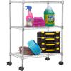 imagePayLessHere  6Tier Wire Shelf with Wheels  48quotx18quotx82quot  Chrome  Adjustable Racks  HeavyDuty Storage Shelves Holds Upto 510 lbs  RustResistant NoTool Assembly  for Home Garage ShelvingChrome