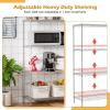 imagePayLessHere  6Tier Wire Shelf with Wheels  48quotx18quotx82quot  Chrome  Adjustable Racks  HeavyDuty Storage Shelves Holds Upto 510 lbs  RustResistant NoTool Assembly  for Home Garage ShelvingChrome