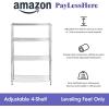 imagePayLessHere  6Tier Wire Shelf with Wheels  48quotx18quotx82quot  Chrome  Adjustable Racks  HeavyDuty Storage Shelves Holds Upto 510 lbs  RustResistant NoTool Assembly  for Home Garage ShelvingChrome