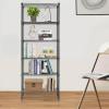 imagePayLessHere  6Tier Wire Shelf with Wheels  48quotx18quotx82quot  Chrome  Adjustable Racks  HeavyDuty Storage Shelves Holds Upto 510 lbs  RustResistant NoTool Assembly  for Home Garage ShelvingBlack