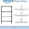 imagePayLessHere  6Tier Wire Shelf with Wheels  48quotx18quotx82quot  Chrome  Adjustable Racks  HeavyDuty Storage Shelves Holds Upto 510 lbs  RustResistant NoTool Assembly  for Home Garage ShelvingBlack