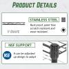 imagePayLessHere  6Tier Wire Shelf with Wheels  48quotx18quotx82quot  Chrome  Adjustable Racks  HeavyDuty Storage Shelves Holds Upto 510 lbs  RustResistant NoTool Assembly  for Home Garage ShelvingBlack