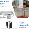 imagePayLessHere  6Tier Wire Shelf with Wheels  48quotx18quotx82quot  Chrome  Adjustable Racks  HeavyDuty Storage Shelves Holds Upto 510 lbs  RustResistant NoTool Assembly  for Home Garage ShelvingChrome