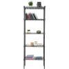 imagePayLessHere  6Tier Wire Shelf with Wheels  48quotx18quotx82quot  Chrome  Adjustable Racks  HeavyDuty Storage Shelves Holds Upto 510 lbs  RustResistant NoTool Assembly  for Home Garage ShelvingBlack