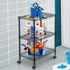 imagePayLessHere  6Tier Wire Shelf with Wheels  48quotx18quotx82quot  Chrome  Adjustable Racks  HeavyDuty Storage Shelves Holds Upto 510 lbs  RustResistant NoTool Assembly  for Home Garage ShelvingBlack
