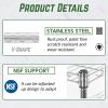 imagePayLessHere  6Tier Wire Shelf with Wheels  48quotx18quotx82quot  Chrome  Adjustable Racks  HeavyDuty Storage Shelves Holds Upto 510 lbs  RustResistant NoTool Assembly  for Home Garage ShelvingChrome