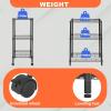 imagePayLessHere  6Tier Wire Shelf with Wheels  48quotx18quotx82quot  Chrome  Adjustable Racks  HeavyDuty Storage Shelves Holds Upto 510 lbs  RustResistant NoTool Assembly  for Home Garage ShelvingBlack