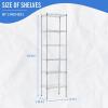 imagePayLessHere  6Tier Wire Shelf with Wheels  48quotx18quotx82quot  Chrome  Adjustable Racks  HeavyDuty Storage Shelves Holds Upto 510 lbs  RustResistant NoTool Assembly  for Home Garage ShelvingChrome