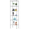 imagePayLessHere  6Tier Wire Shelf with Wheels  48quotx18quotx82quot  Chrome  Adjustable Racks  HeavyDuty Storage Shelves Holds Upto 510 lbs  RustResistant NoTool Assembly  for Home Garage ShelvingChrome