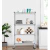 imagePayLessHere  6Tier Wire Shelf with Wheels  48quotx18quotx82quot  Chrome  Adjustable Racks  HeavyDuty Storage Shelves Holds Upto 510 lbs  RustResistant NoTool Assembly  for Home Garage ShelvingChrome