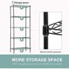 imagePayLessHere  6Tier Wire Shelf with Wheels  48quotx18quotx82quot  Chrome  Adjustable Racks  HeavyDuty Storage Shelves Holds Upto 510 lbs  RustResistant NoTool Assembly  for Home Garage ShelvingBlack