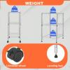 imagePayLessHere  6Tier Wire Shelf with Wheels  48quotx18quotx82quot  Chrome  Adjustable Racks  HeavyDuty Storage Shelves Holds Upto 510 lbs  RustResistant NoTool Assembly  for Home Garage ShelvingChrome