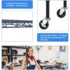 imagePayLessHere  6Tier Wire Shelf with Wheels  48quotx18quotx82quot  Chrome  Adjustable Racks  HeavyDuty Storage Shelves Holds Upto 510 lbs  RustResistant NoTool Assembly  for Home Garage ShelvingBlack