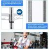 imagePayLessHere  6Tier Wire Shelf with Wheels  48quotx18quotx82quot  Chrome  Adjustable Racks  HeavyDuty Storage Shelves Holds Upto 510 lbs  RustResistant NoTool Assembly  for Home Garage ShelvingChrome